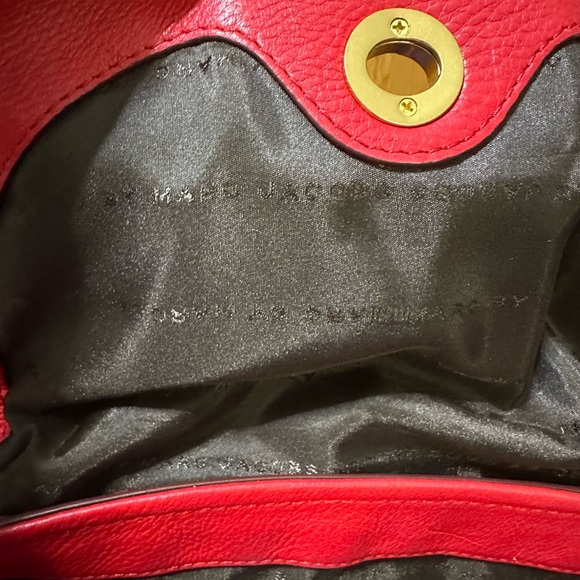 MARC BY MARC JACOBS Totally Turnlock Red Leather Backpack - Picture 5 of 11